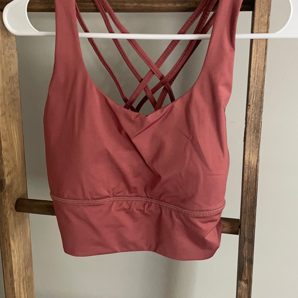 Long line high support sports bra